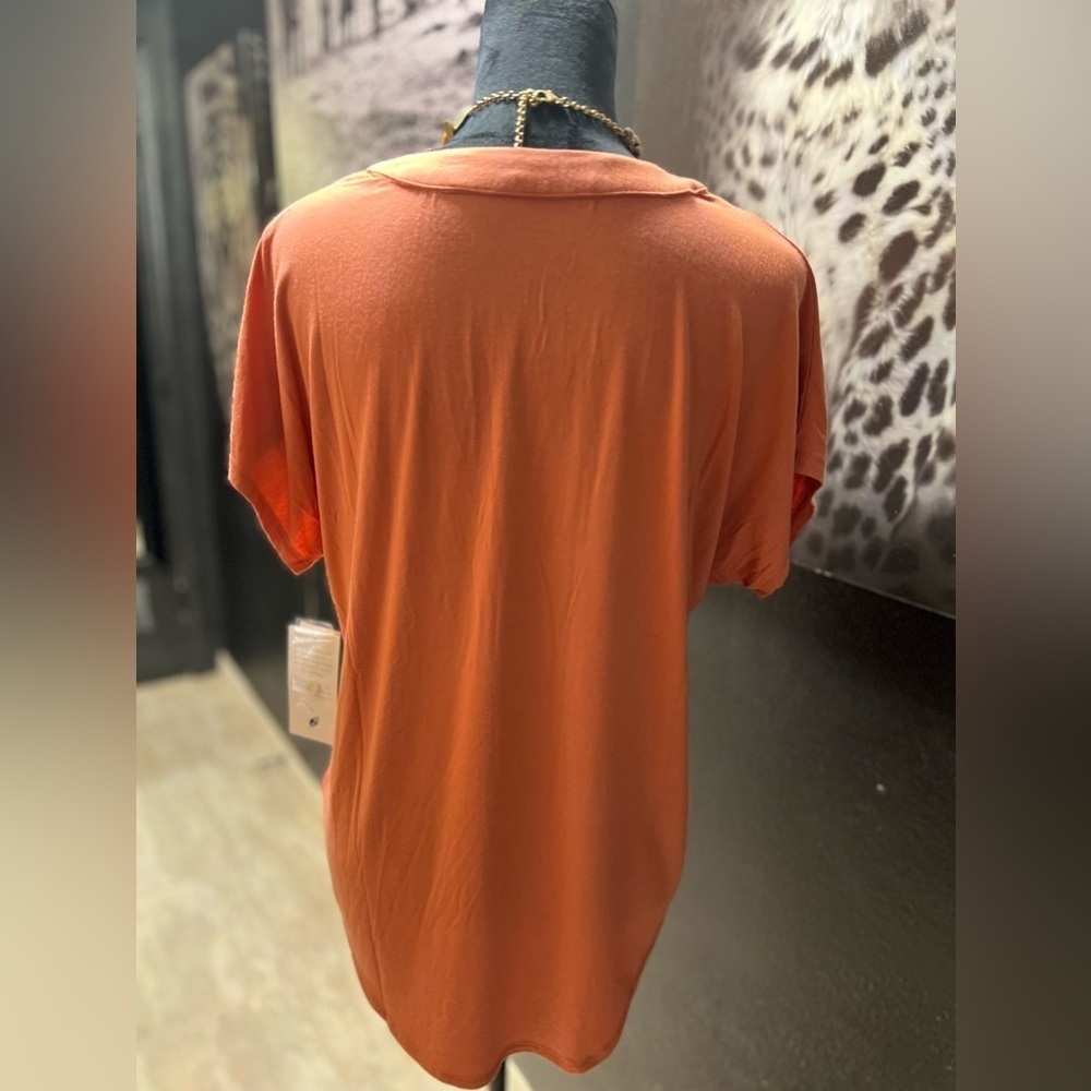 🧡NWT-PHILOSOPHY BURNT ORANGE SUPER CUTE BLOUSE SZ M🧡🧡 - Picture 5 of 9